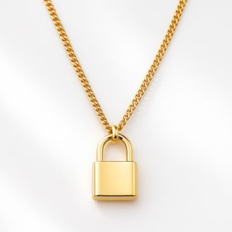 Lock - lakat nyaklánc, aranyozott