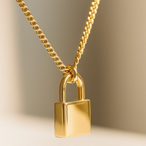 Lock - lakat nyaklánc, aranyozott
