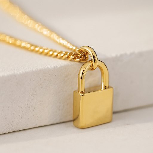 Lock - lakat nyaklánc, aranyozott