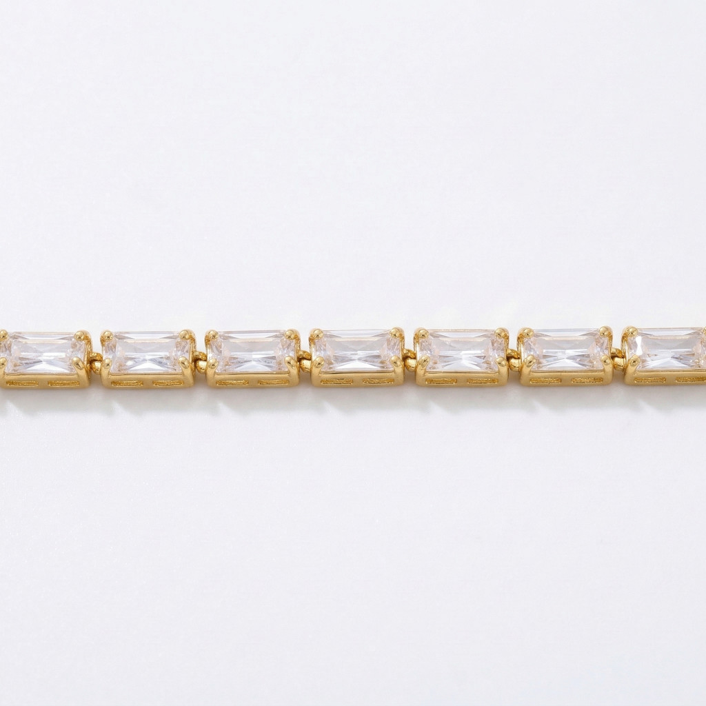 Crystal Luxe aranyozott nyaklánc, hókristály
